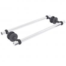 Allied Brass CV-41T-BB-18-GYM - Clearview Collection 18 Inch Back to Back Shower Door Towel Bar with Twisted Accents