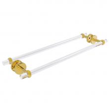 Allied Brass CV-41T-BB-24-PB - Clearview Collection 24 Inch Back to Back Shower Door Towel Bar with Twisted Accents