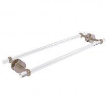 Allied Brass CV-41T-BB-24-PEW - Clearview Collection 24 Inch Back to Back Shower Door Towel Bar with Twisted Accents