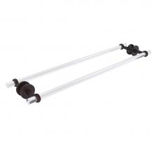 Allied Brass CV-41T-BB-30-VB - Clearview Collection 30 Inch Back to Back Shower Door Towel Bar with Twisted Accents