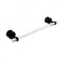 Allied Brass CV-41T-SM-18-BKM - Clearview Collection 18 Inch Shower Door Towel Bar with Twisted Accents