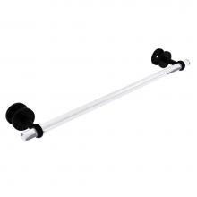 Allied Brass CV-41T-SM-24-BKM - Clearview Collection 24 Inch Shower Door Towel Bar with Twisted Accents