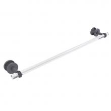 Allied Brass CV-41T-SM-30-GYM - Clearview Collection 30 Inch Shower Door Towel Bar with Twisted Accents