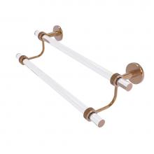 Allied Brass CV-72D-18-BBR - Clearview Collection 18 Inch Double Towel Bar with Dotted Accents
