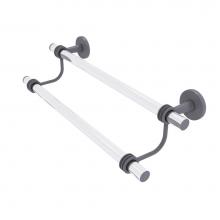 Allied Brass CV-72D-18-GYM - Clearview Collection 18 Inch Double Towel Bar with Dotted Accents