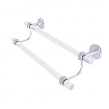 Allied Brass CV-72D-24-SCH - Clearview Collection 24 Inch Double Towel Bar with Dotted Accents