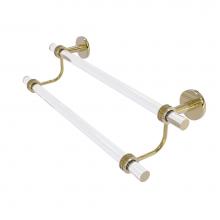 Allied Brass CV-72D-24-UNL - Clearview Collection 24 Inch Double Towel Bar with Dotted Accents