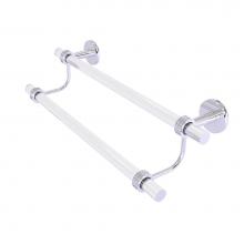 Allied Brass CV-72D-30-PC - Clearview Collection 30 Inch Double Towel Bar with Dotted Accents
