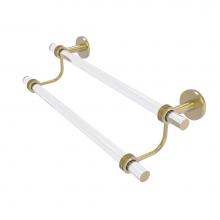 Allied Brass CV-72D-30-SBR - Clearview Collection 30 Inch Double Towel Bar with Dotted Accents