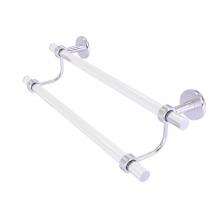 Allied Brass CV-72G-18-SCH - Clearview Collection 18 Inch Double Towel Bar with Groovy Accents