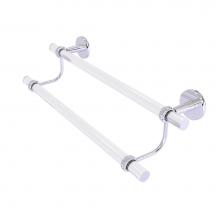 Allied Brass CV-72T-18-PC - Clearview Collection 18 Inch Double Towel Bar with Twisted Accents
