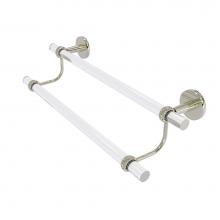 Allied Brass CV-72T-18-PNI - Clearview Collection 18 Inch Double Towel Bar with Twisted Accents