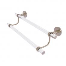 Allied Brass CV-72T-24-PEW - Clearview Collection 24 Inch Double Towel Bar with Twisted Accents