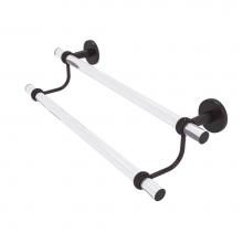 Allied Brass CV-72T-24-VB - Clearview Collection 24 Inch Double Towel Bar with Twisted Accents