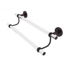Allied Brass CV-72T-36-ABZ - Clearview Collection 36 Inch Double Towel Bar with Twisted Accents