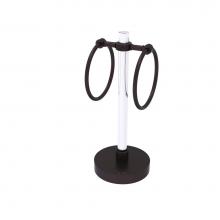 Allied Brass CV-GTRSG-10-ABZ - Clearview Collection Vanity Top Guest Towel Ring with Groovy Accents