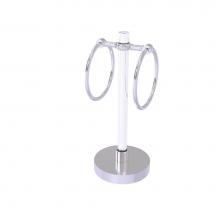Allied Brass CV-GTRST-10-SCH - Clearview Collection Vanity Top Guest Towel Ring with Twisted Accents