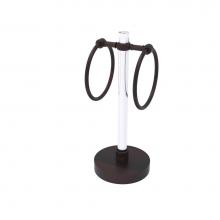 Allied Brass CV-GTRST-10-VB - Clearview Collection Vanity Top Guest Towel Ring with Twisted Accents
