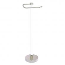Allied Brass CVTS-25-SN - Clearview Collection Euro Style Free Standing Toilet Paper Holder - Satin Nickel