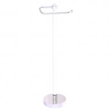 Allied Brass CVTS-25D-PC - Clearview Collection Euro Style Free Standing Toilet Paper Holder with Dotted Accents - Polished C
