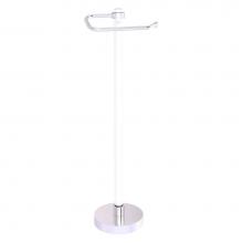 Allied Brass CVTS-25D-SCH - Clearview Collection Euro Style Free Standing Toilet Paper Holder with Dotted Accents - Satin Chro