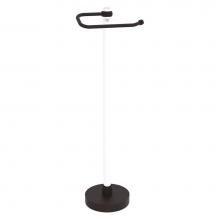 Allied Brass CVTS-25T-ORB - Clearview Collection Euro Style Free Standing Toilet Paper Holder with Twisted Accents - Oil Rubbe