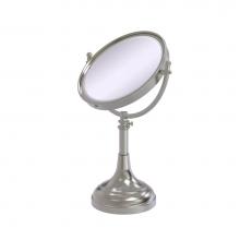 Allied Brass DM-1/2X-SN - Height Adjustable 8 Inch Vanity Top Make-Up Mirror 2X Magnification