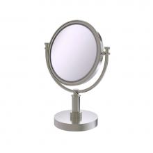 Allied Brass DM-4/2X-SN - 8 Inch Vanity Top Make-Up Mirror 2X Magnification