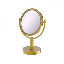 Allied Brass DM-4T/2X-PB - 8 Inch Vanity Top Make-Up Mirror 2X Magnification