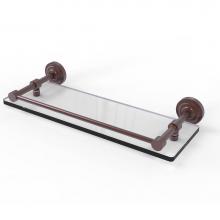 Allied Brass DT-1/16-GAL-CA - Dottingham 16 Inch Glass Shelf with Gallery Rail
