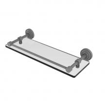 Allied Brass DT-1/16-GAL-GYM - Dottingham 16 Inch Glass Shelf with Gallery Rail