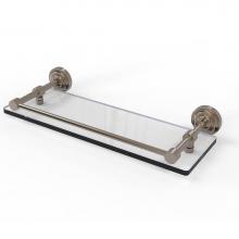 Allied Brass DT-1/16-GAL-PEW - Dottingham 16 Inch Glass Shelf with Gallery Rail