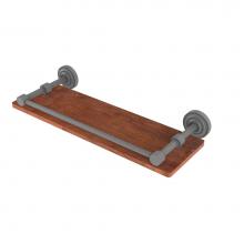 Allied Brass DT-1-16-GAL-IRW-GYM - Dottingham Collection 16 Inch Solid IPE Ironwood Shelf with Gallery Rail