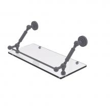 Allied Brass DT-1-18-GAL-GYM - Dottingham 18 Inch Floating Glass Shelf with Gallery Rail