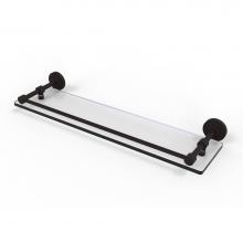 Allied Brass DT-1/22-GAL-ORB - Dottingham 22 Inch Glass Shelf with Gallery Rail