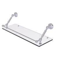 Allied Brass DT-1-24-GAL-SCH - Dottingham 24 Inch Floating Glass Shelf with Gallery Rail