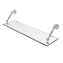 Allied Brass DT-1-30-PC - Dottingham Collection 30 Inch Floating Glass Shelf