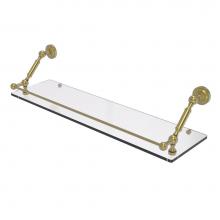 Allied Brass DT-1-30-GAL-SBR - Dottingham 30 Inch Floating Glass Shelf with Gallery Rail