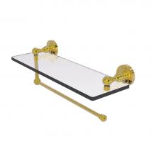 Allied Brass DT-1PT/16-PB - Dottingham Collection Paper Towel Holder with 16 Inch Glass Shelf