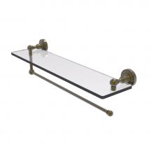 Allied Brass DT-1PT/22-ABR - Dottingham Collection Paper Towel Holder with 22 Inch Glass Shelf