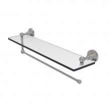 Allied Brass DT-1PT/22-SN - Dottingham Collection Paper Towel Holder with 22 Inch Glass Shelf