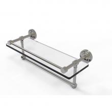 Allied Brass DT-1TB/16-GAL-SN - Dottingham 16 Inch Gallery Glass Shelf with Towel Bar