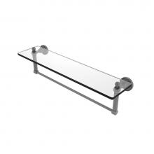Allied Brass DT-1TB/22-GYM - Dottingham 22 Inch Glass Vanity Shelf with Integrated Towel Bar