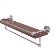 Allied Brass DT-1TB-22-GAL-IRW-SCH - Dottingham Collection 22 Inch IPE Ironwood Shelf with Gallery Rail and Towel Bar