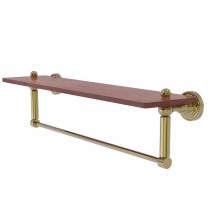 Allied Brass DT-1TB-22-IRW-UNL - Dottingham Collection 22 Inch Solid IPE Ironwood Shelf with Integrated Towel Bar