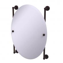 Allied Brass DT-27-91-ABZ - Dottingham Collection Oval Frameless Rail Mounted Mirror