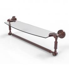 Allied Brass DT-33TB/18-CA - Dottingham 18 Inch Glass Vanity Shelf with Integrated Towel Bar