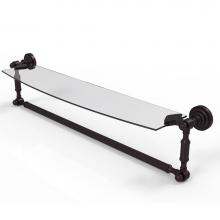 Allied Brass DT-33TB/24-ABZ - Dottingham 24 Inch Glass Vanity Shelf with Integrated Towel Bar