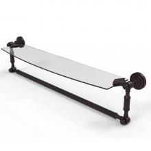 Allied Brass DT-33TB/24-VB - Dottingham 24 Inch Glass Vanity Shelf with Integrated Towel Bar
