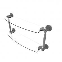 Allied Brass DT-34/18-GYM - Dottingham Collection 18 Inch Two Tiered Glass Shelf